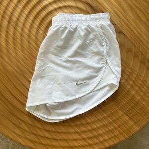 White Nike Running Shorts